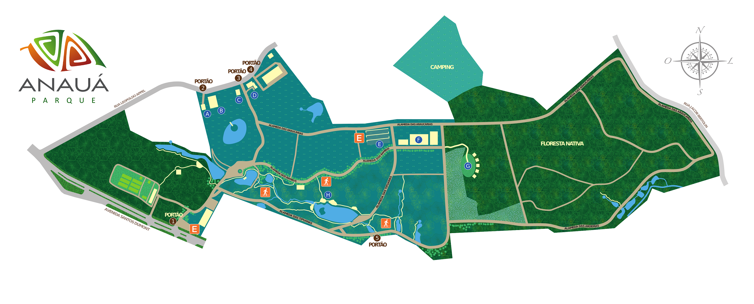 Mapa do Parque Anauá